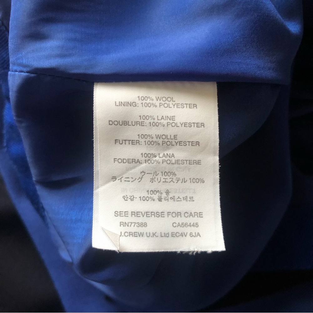 J. Crew blue vertical color block pencil skirt. Size: 6 - Picture 4 of 6